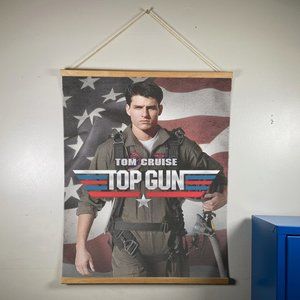 Top Gun Tom Cruise Canvas Wooden Gold Hanger